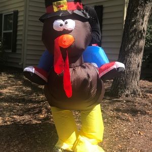 Turkey Rider Inflatable Halloween Outfit Costume